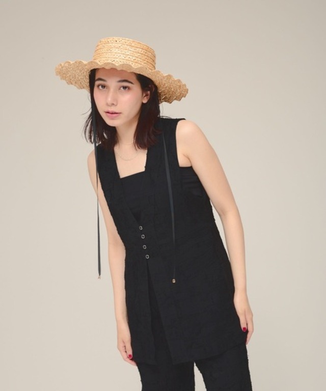 Jacquard Sleeveless Shirt/125343
