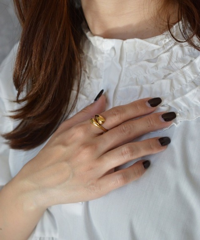 BROTHERHOOD 【earyear】Tear Open design peti Volume Ring