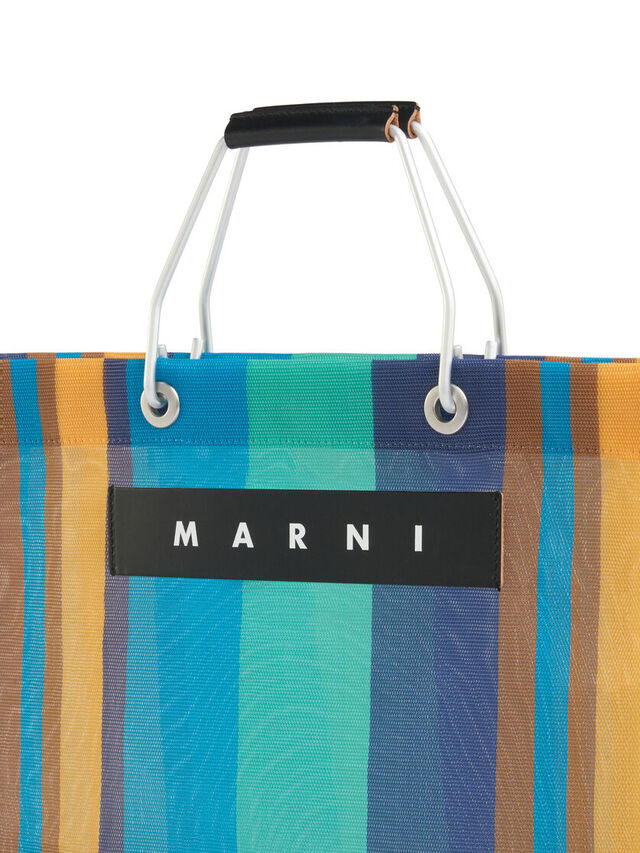ナルシスブルー MARNI MARKET STRIPE BAG