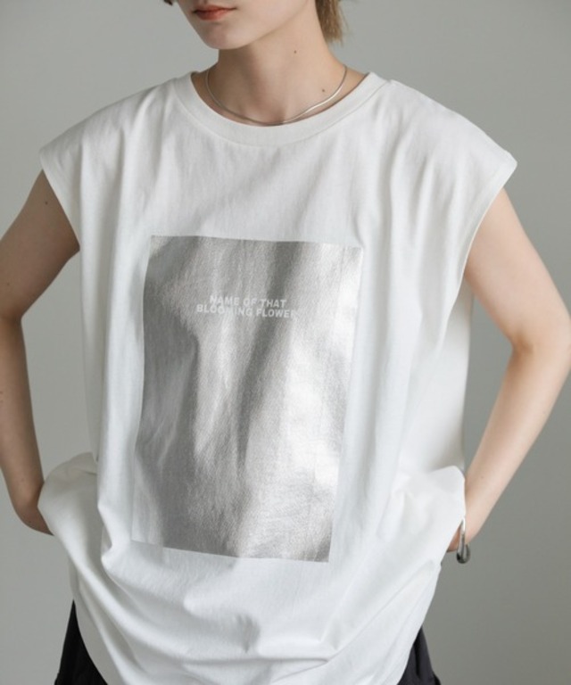 【選べる】箔プリントノースリーブTシャツ