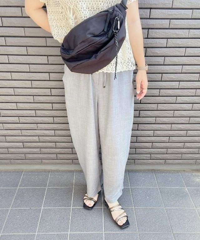 VENCEEXCHANGE リネンライクツイルバレルパンツ