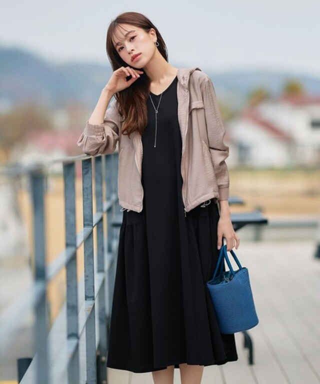 【小倉優子さん着用】“サマさまカットソー”サイドティアードワンピース
