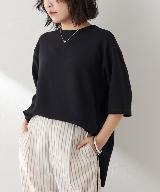 Vガゼットハーフスリーブプルオーバー