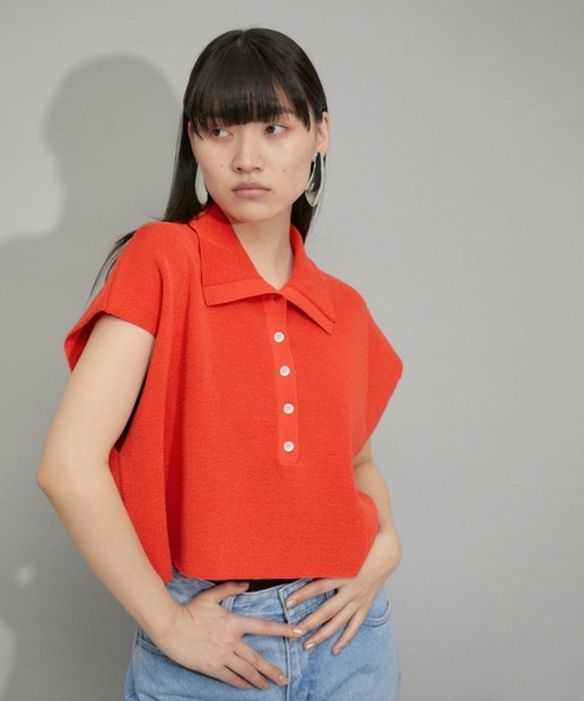 【WEB限定】・【サステナブル】ニットポロTEE