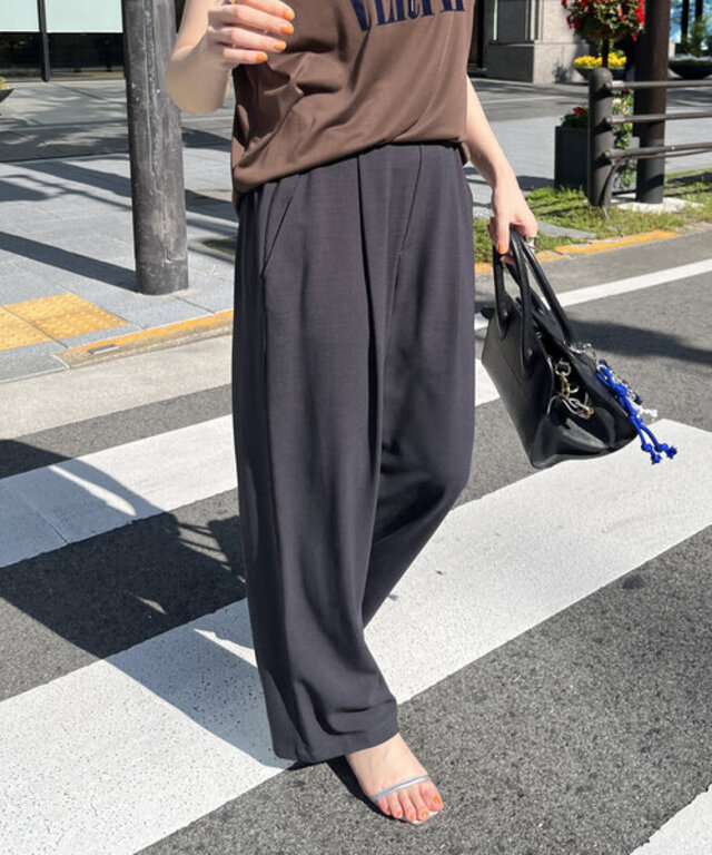 接触冷感ワイドパンツ