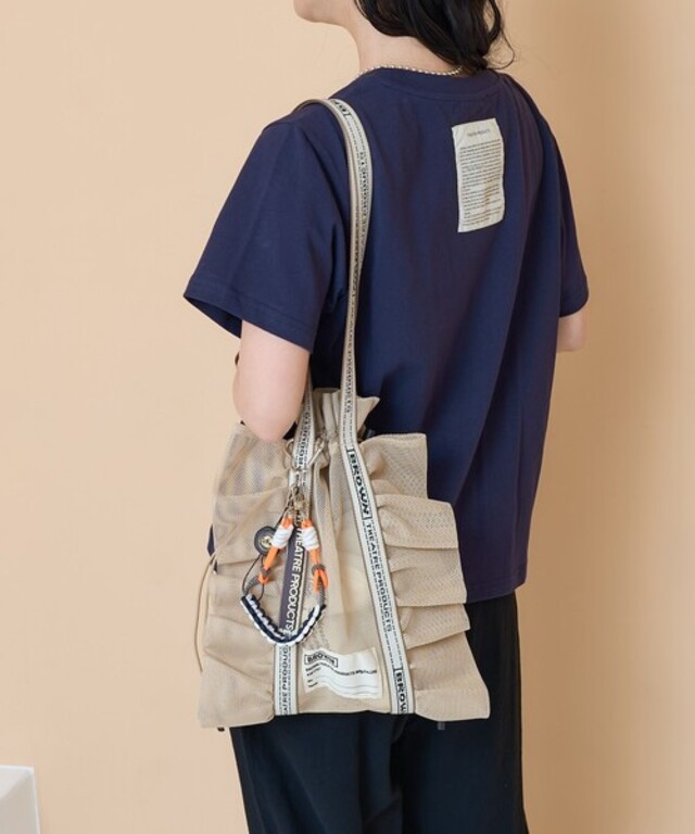BROWN THEATRE PRODUCTS × FREAK'S STORE/ブラウン バイ シアタープロダクツ 別注 メッシュフリルシューズバッグ/シアー トートバッグ