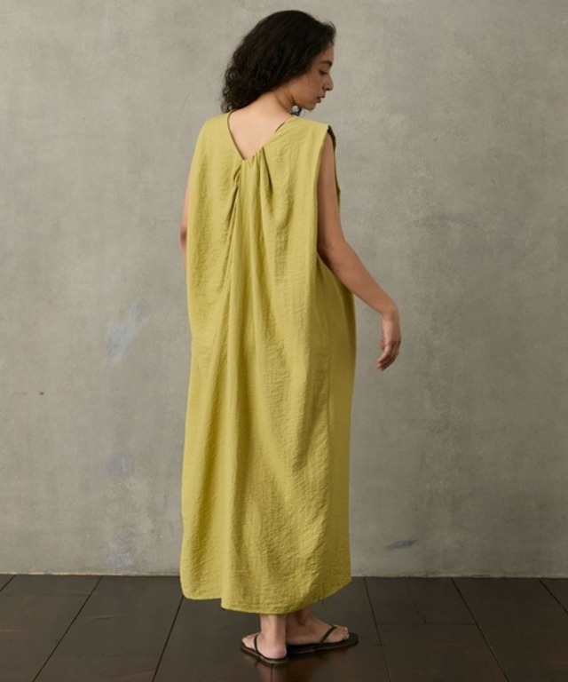 Back design relaxed sleeveless long one-piece / バックデザイン リラックス ノースリーブ ロング ワンピース