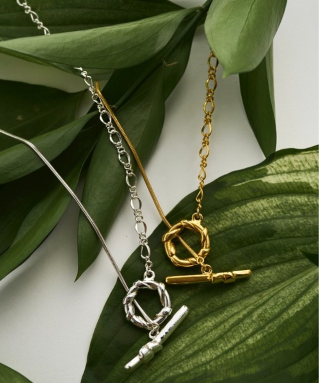 【金属アレルギー対応】ivy combi chain necklace （コンビチェーンロングネックレス）/ニッケルフリーメッキ