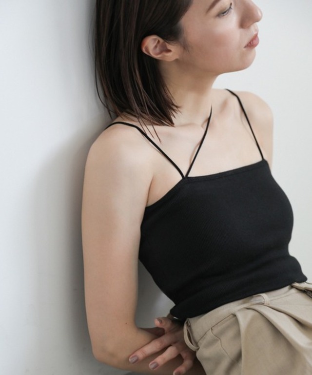 【サイズ展開あり】2WAYストラップカップ付きベアキャミソール