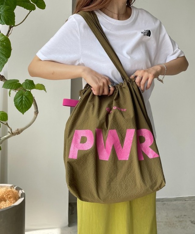 【PWR】ビッグロゴナイロントートバッグ