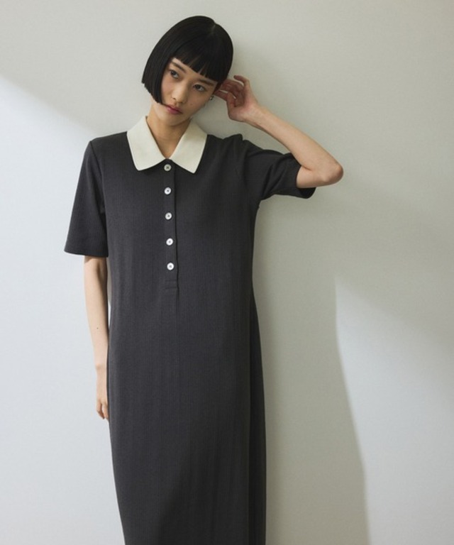 【WEB限定】ハーフスリーブポロシャツワンピース