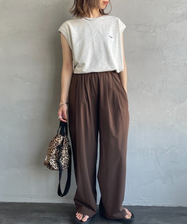 [TOWN CRAFT/タウンクラフト・THE FOX/ザフォックス] 別注 ワンポイントロゴワッペン ミニ裏毛 ノースリーブTシャツ