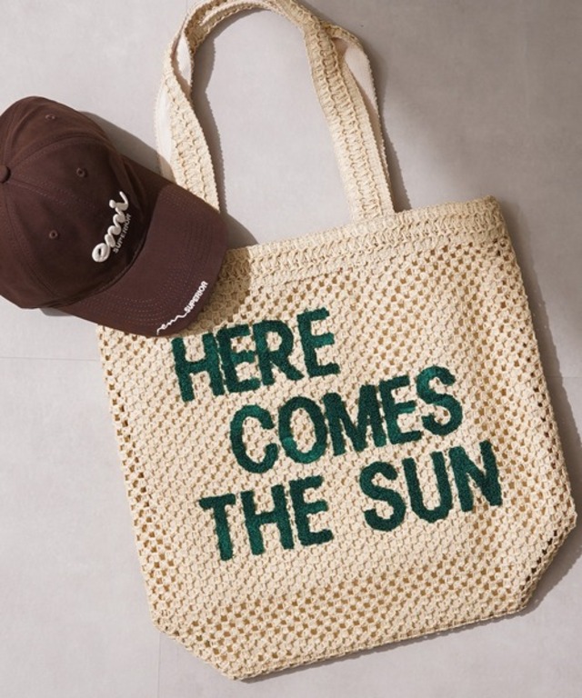1111clothing サガラ刺繍 編み込み トートバッグ / Sagara embroidery woven tote bag