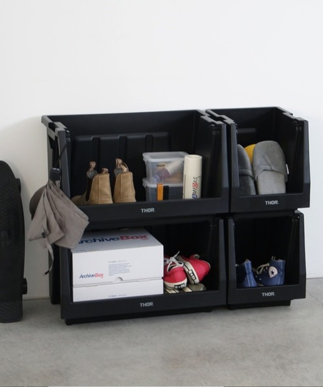 THOR Stacking Shelf Container ソー スタッキングシェルフコンテナー 【本体】 収納ボックス 前開き式 収納棚 50L