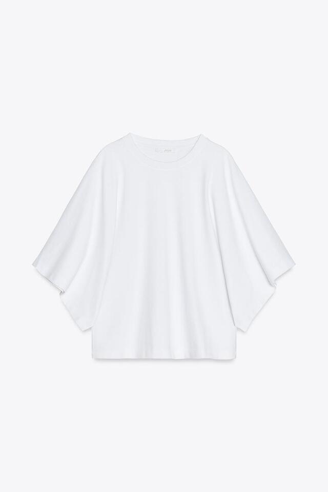 ウォッシュドケープスリーブTシャツ