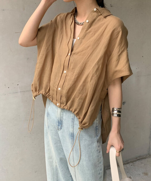 リネンドロストフレンチシャツ