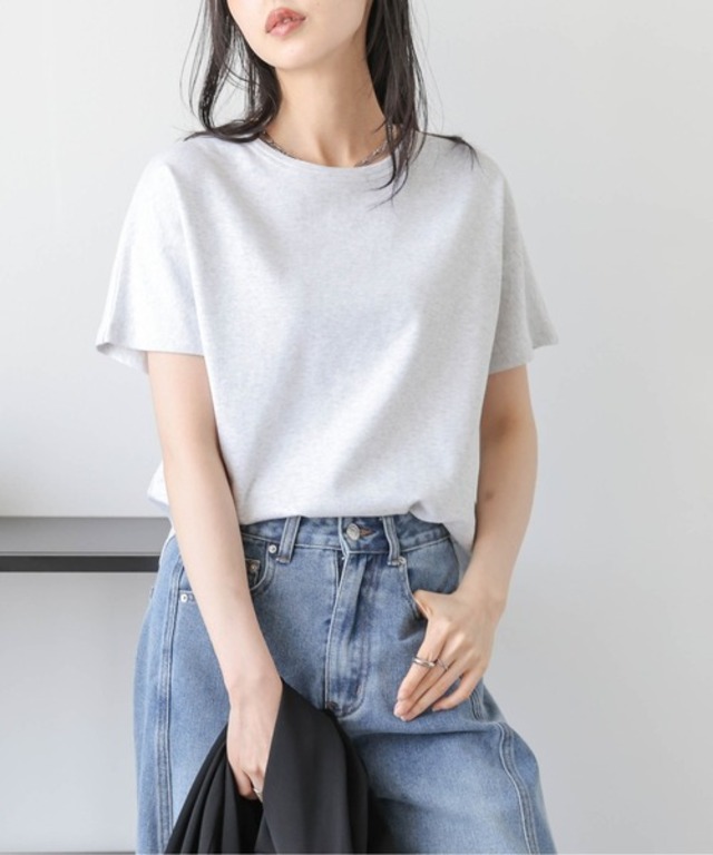 【日本製】ラウンドヘムカットソー