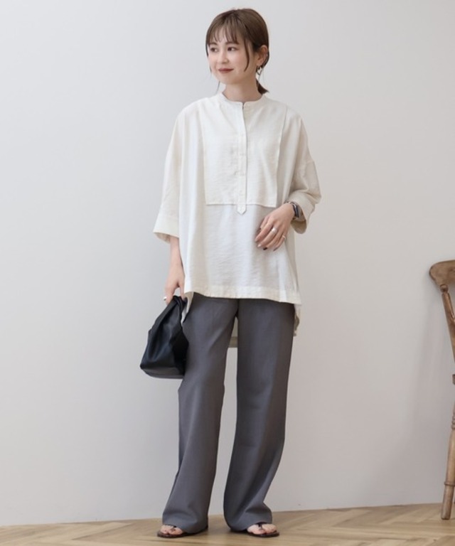 【WEB限定】接触冷感バンドカラーチュニック