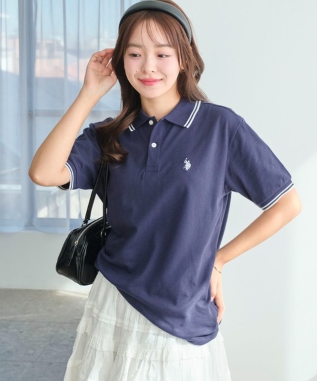 U.S. POLO ASSN.別注ラインポロシャツ
