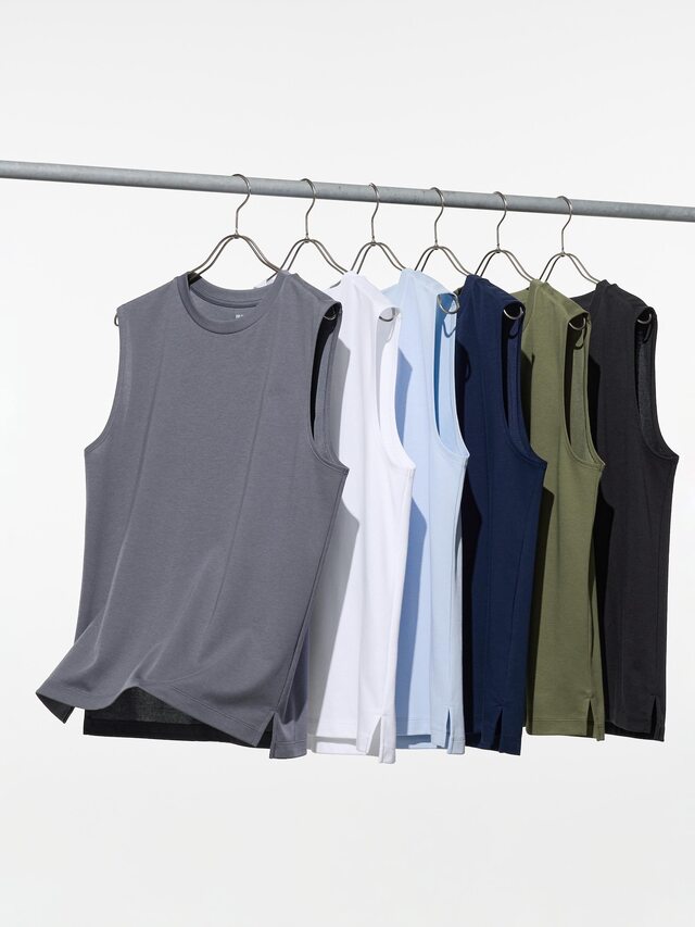 エアリズムコットンノースリーブTシャツ