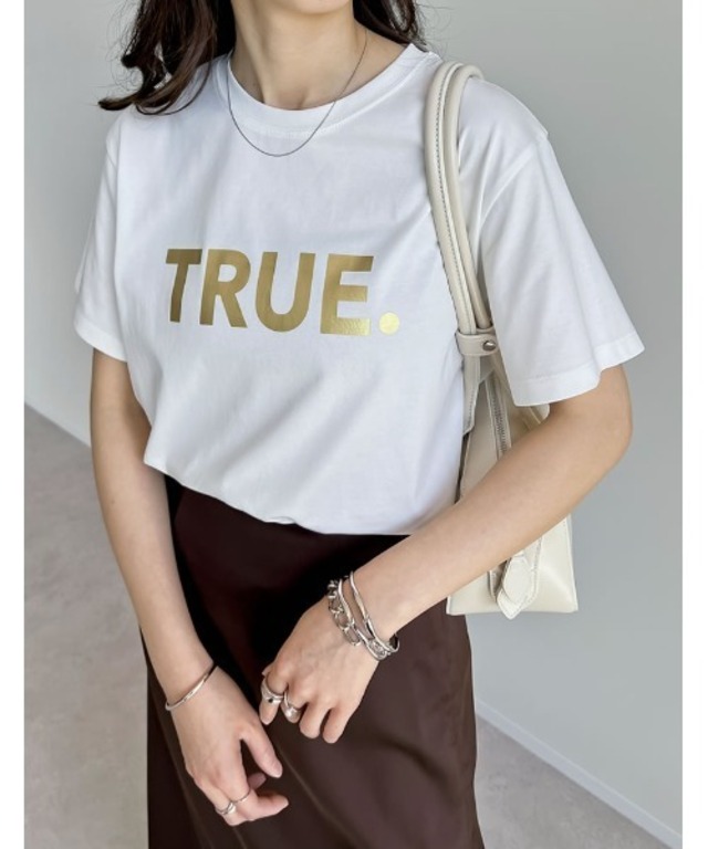 [UVカット][接触冷感][紫外線対策][新色追加]TRUEメタリックロゴプリントTシャツ