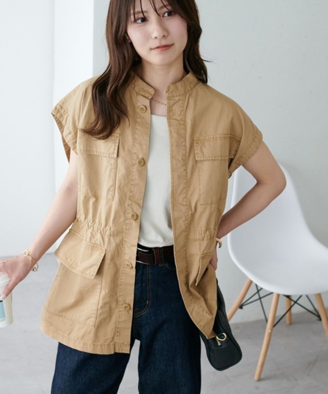 【リバイバル】スタンドネックミリタリーベスト≪WEB限定/ユニセックス≫