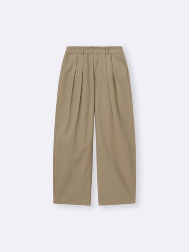 チノバレルレッグタックパンツ