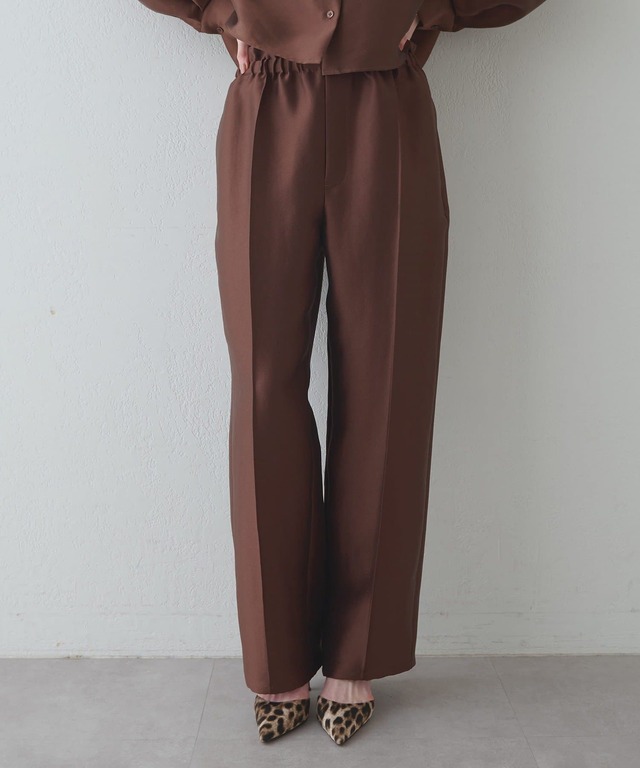 《セットアップ対応可》シルキーダブルクロスワイドパンツ