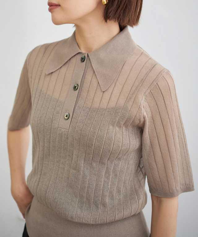 FILMY COTTON 襟付きプルオーバー