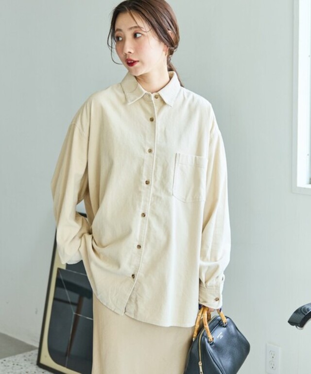 限定展開　コーデュロイ オーバー シャツ