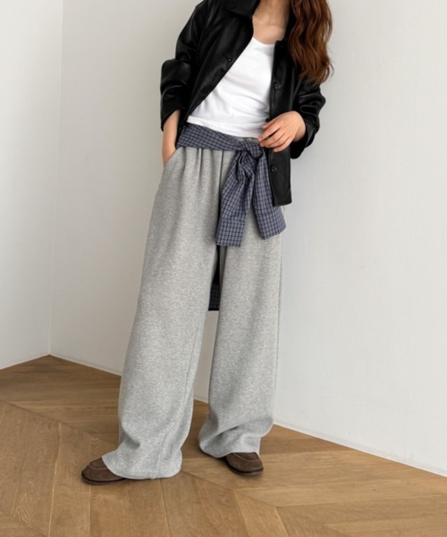 El mar　ワイドレッグスウェットパンツ