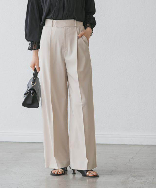 《追加》【洗える】エステルツイルストレッチスラックスパンツ 8