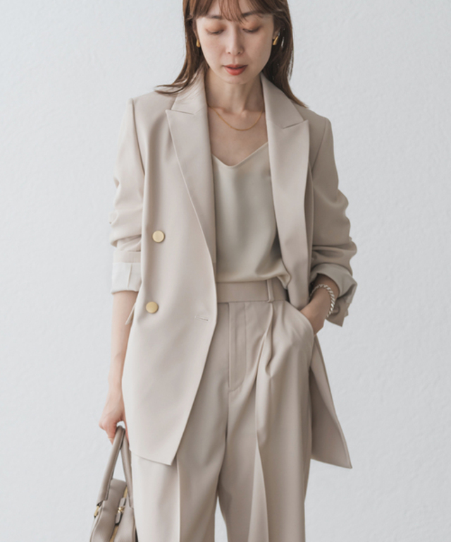 エステルツイルピークドラペルジャケット