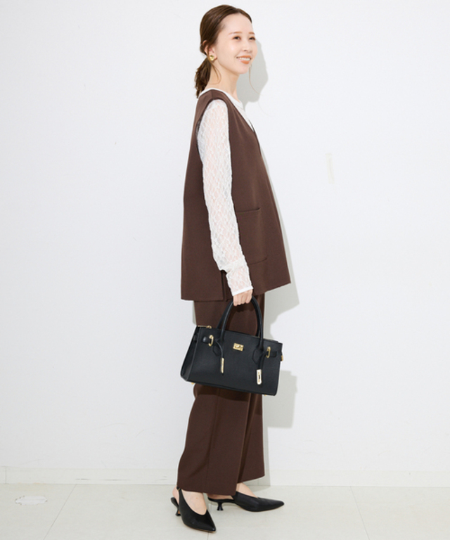 《2枚セット/》ベスト×イージーパンツセットアップ