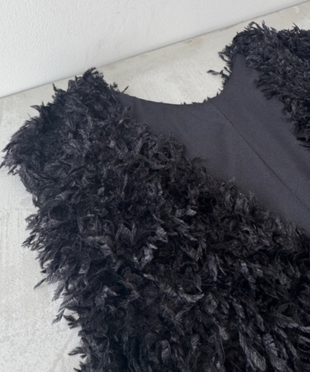 ルーズフィット2WAYファーベスト