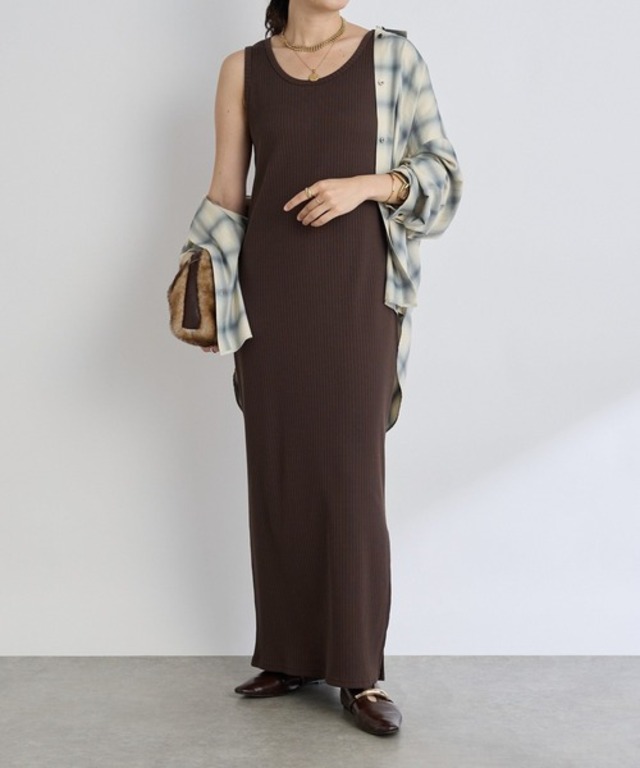 2WAYリブタンクワンピース