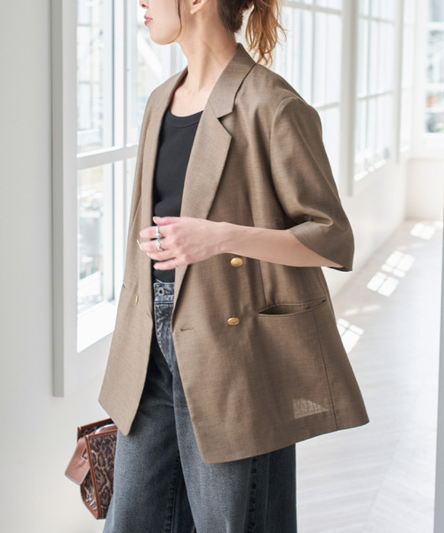 《一部店舗+WEB限定追加2》ライトドライクロスハーフスリーブジャケット