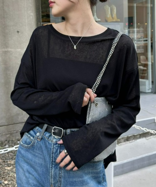 【15色展開】サイドスリットシアートップス