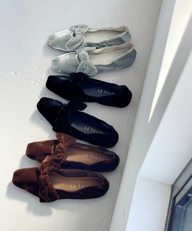 《追加》スクエアベルベットリボンフラット