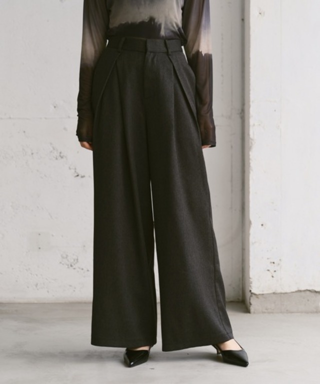cross tuck slacks pants/クロスタックスラックスパンツ