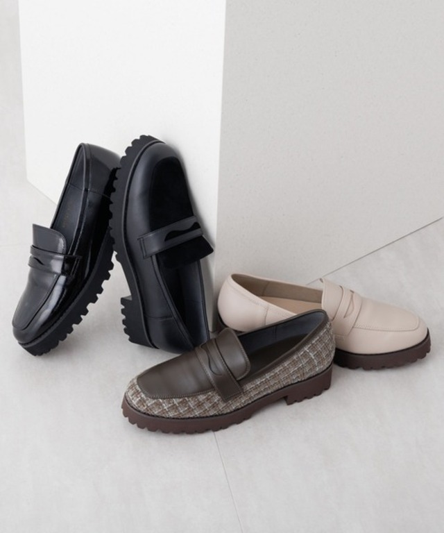 【HIMIKO】【WEB限定デザイン】トラックソールコインローファー/640007