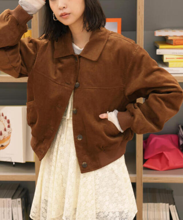 ◆コーデュロイ中綿ブルゾン