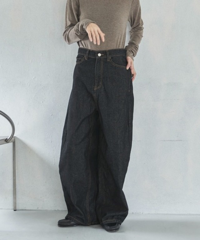 バレルレッグデニムパンツ