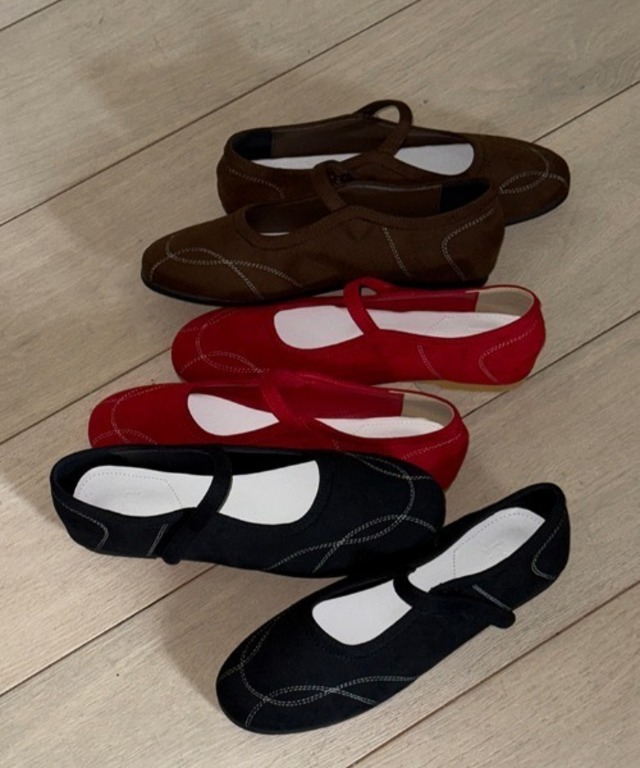 【着用動画あり・3色展開】スエードメリージェーンフラットシューズ/2025 AW NEW COLLECTION