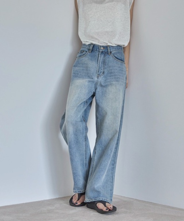 【4size展開】ベーシックストレートデニム