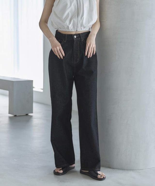 【4size展開】ベーシックストレートデニム
