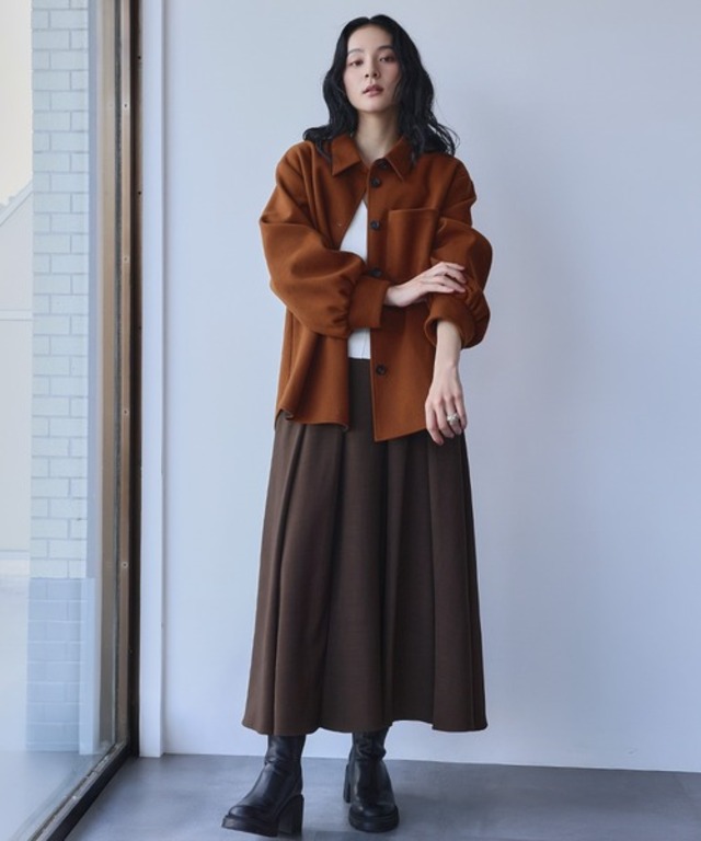 【2025AW】 ウールライク オーバーサイズ シャツジャケット