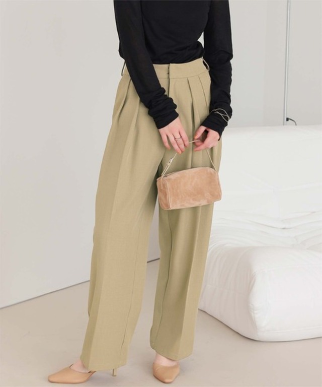インタックセンタープレスワイドパンツ