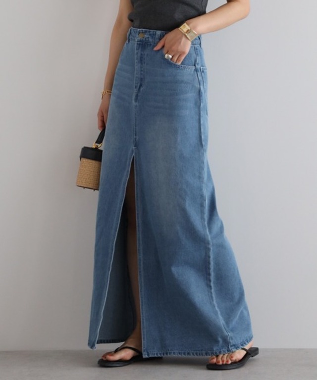 front slit denim skirt / フロントスリットデニムスカート