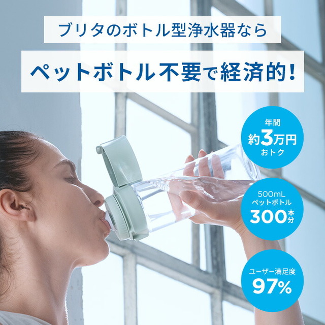 公式 浄水器のブリタ ボトル型浄水器 カートリッジ2個付 全容量0.6L